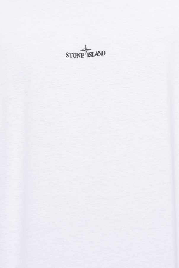 White T - shirt Logo with logo Stone Island
